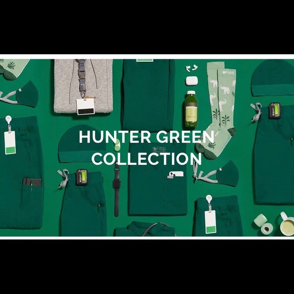 NWT FIGS JOGGERS NURSE PANTS IN HUNTER GREEN - Picture 4 of 11